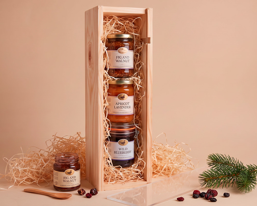 Calage en frisure pour caisse bois de coffret gourmand