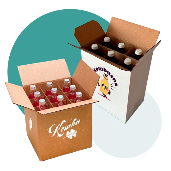 Caisse américaine pour l'expédition B2B kombucha