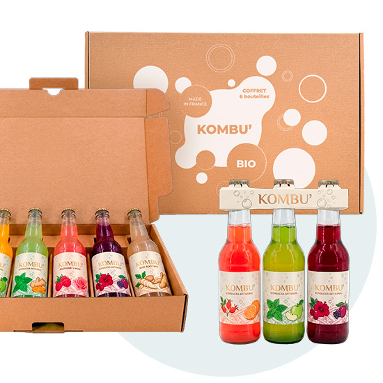 Pack coffret multi-bouteilles kombucha