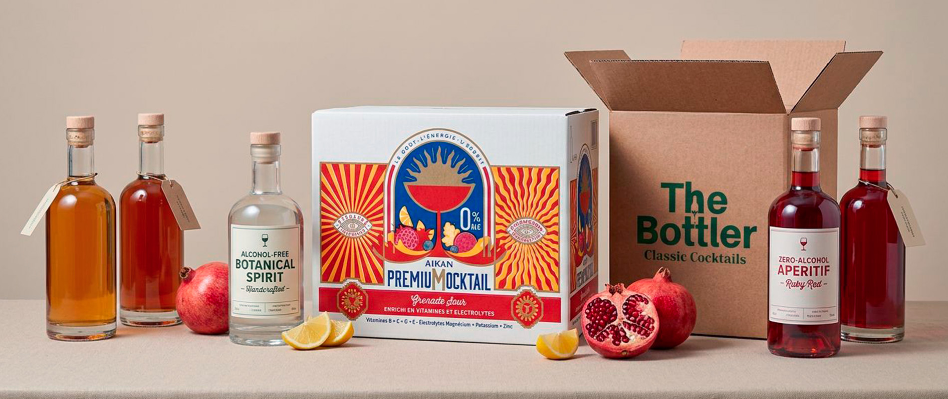 Caisses américaines carton sur mesure pour bouteilles de spiritueux sans alcool