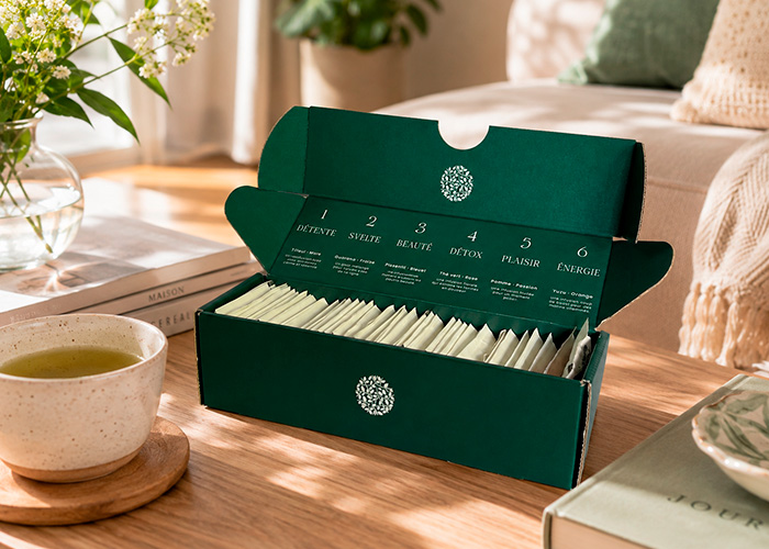 Coffret sur mesure pour sachets de thé