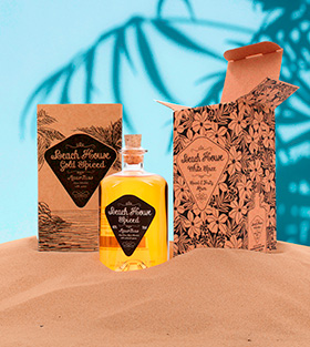 Étui pour bouteille de rhum